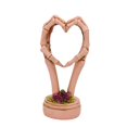 thumbnail image 4 of Escultura de manos de corazón de Halloween, estatua de esqueleto de resina, arte aterrador, abstracto moderno Rosa, 4 of 9