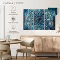 thumbnail image 5 of Elephant Stock Mandala In Blue Ii Wall Art - Horizontal Multi Panel Canvas - Living Room Wall Decor - Decor Elements Multi Panel - Blue And Turquoise Decor By Danhui Nai - 38" x 24", 5 of 8