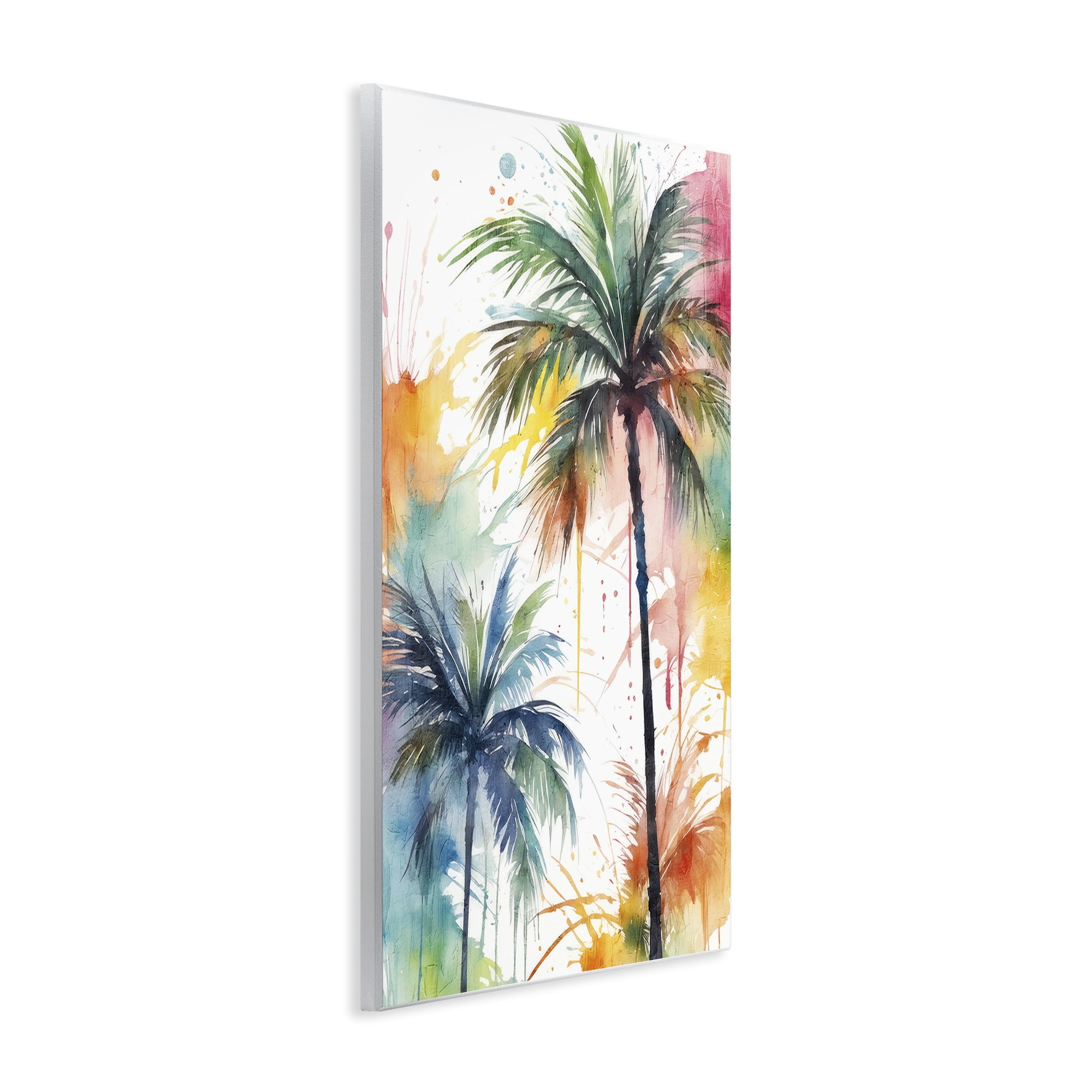 Stupell Industries Splashed Palm Trees Botanical & Floral Painting Unframed Art Print Wall Art, 10 x 15