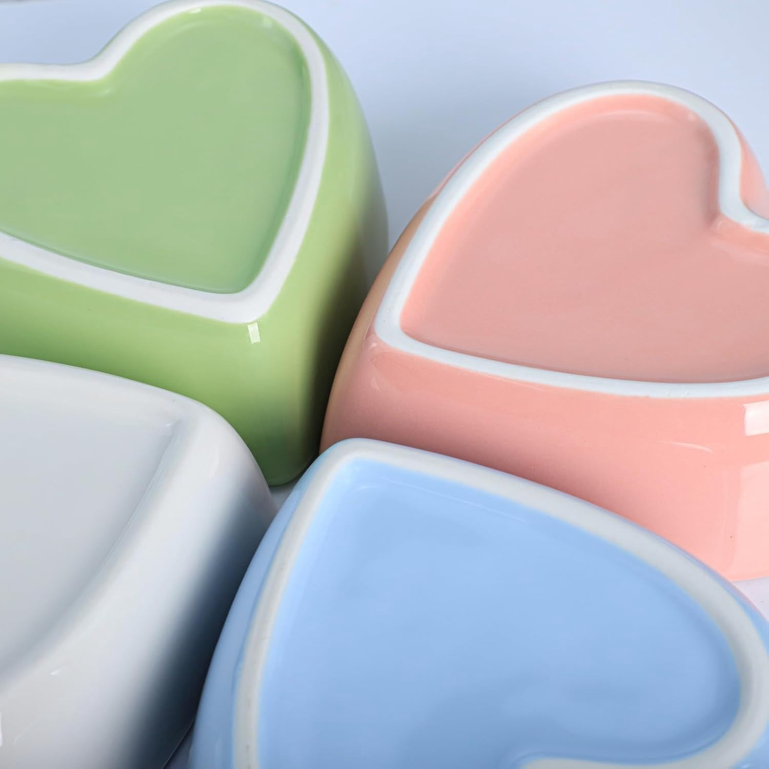 2pcs Heart-Shaped Bowls for Salad Soup Snack Dessert Household Cooking Bowls for Home Kitchen