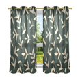 thumbnail image 6 of Yayeee Window Curtains Set of 2 for Living Room Light Filtering 63"x42", Green Leaves, 6 of 7