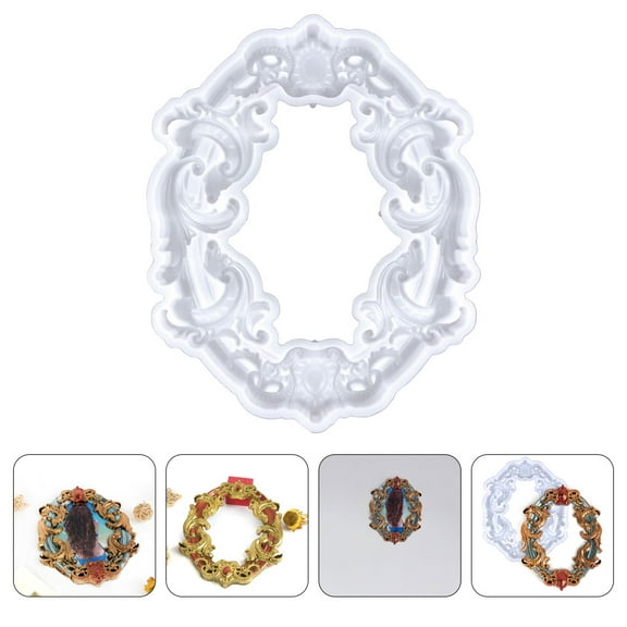 UPOUART Photo Frame Mold White Silicone for DIY Crafts Wear-Resistant Reusable