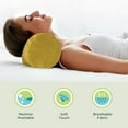 thumbnail image 3 of Hemp Fabric 5x14" Neck Roll Pillowcase - Soft Washable Neck Pillow Cover - Made in USA, Yellow, 3 of 9