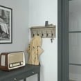 thumbnail image 2 of Flash Furniture Daly Rustic Rectangle Wood Coat Rack with Shelf/Storage, Pine, 2 of 12