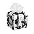 thumbnail image 1 of Balery Cute Cartoon Polar Bear Porta Pañuelos de Cuero con Estampado – Funda Moderna Cuadrada para Caja de Pañuelos, Dispensador 5x5x5'', 1 of 7