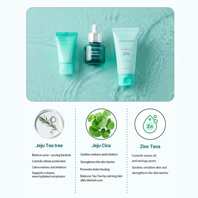 Kit de prueba Bring Green Tea Tree Cica de 10 ml para pieles estresadas