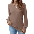 thumbnail image 3 of Fantaslook V Neck Sweatshirts for Women Pullover Long Sleeve Shirts Tunic Fall Tops Casual Lightweight Sweatshirts, 3 of 9