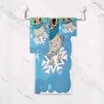 thumbnail image 4 of Coolnut 3 PCS Towel Winter Two Cute Owls Snowflakes Blue Cotton Bath Towel Set (1 Bath Towel, 1 Hand Towel, 1 Washcloth) for Bathroom, Super Soft and Quick Dry Towels, 4 of 6