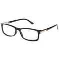 thumbnail image 2 of 3 Pairs Newbee Fashion Rectangle Plastic Frame Reading Glasses for Men, Women, Bifocal Lenses, Metel Bold Spring Hinge, 3 Pouches Included, Comfort Design Reading Glasses +2.00, 2 of 4