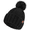 black, variant on Womens Pom Pom Winter Hat Warm Cable Knit Beanie Hats for Women Skull Cap with Thick Fleece Lined Gifts