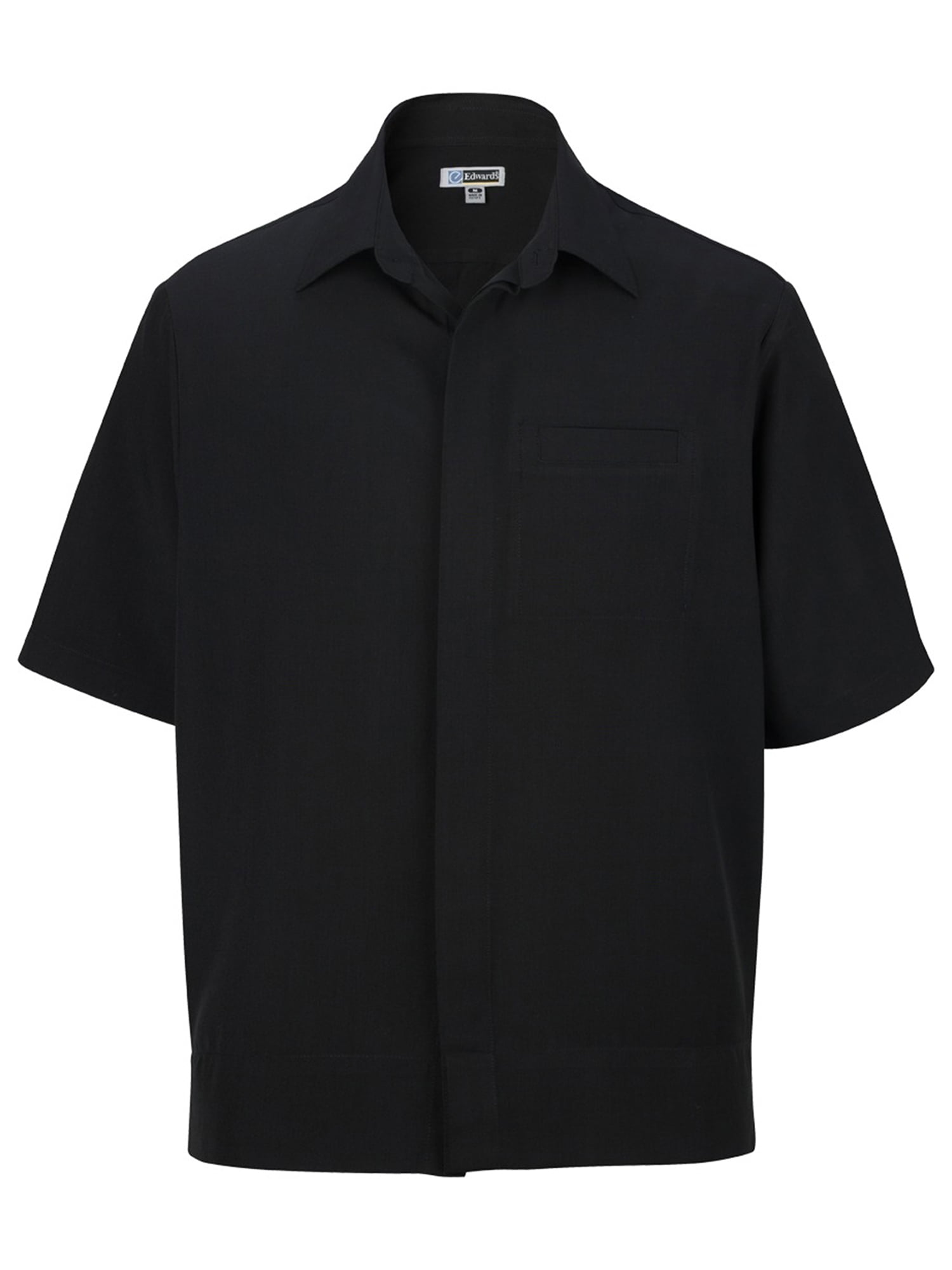 Ed Garments Button Down Tropical Leaf Print Camp Shirt XXX-Large BLACK
