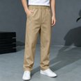 thumbnail image 6 of LEKWK Uniform Pants for Boys Pull-On Chino Pants Elastic Waist Casual Trousers with Pockets Preppy Lightweight Lounge School Formal Playwear 5-15Y, 6 of 9