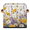 Multicolor 1, variant on CURLYOOT Lavender Wisteria Blossom Flower 11 x 11 Inch Cube Storage Bin, Decorative Storage Cube Foldable Basket with Leather Handle, Fabric Bin for Closet Shelves Home Organizer