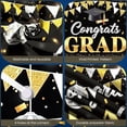thumbnail image 4 of Gold Accent Graduation Banner Navy Blue Congrats Backdrop Graduation Cap Diploma Scroll Grad Display for Graduation Party College Graduation Grad Ceremony, 4 of 9