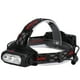 thumbnail image 3 of Faro LED de doble cara impermeable para exteriores, lámpara frontal para acampar, correr, pescar, carga USB, 3 of 8