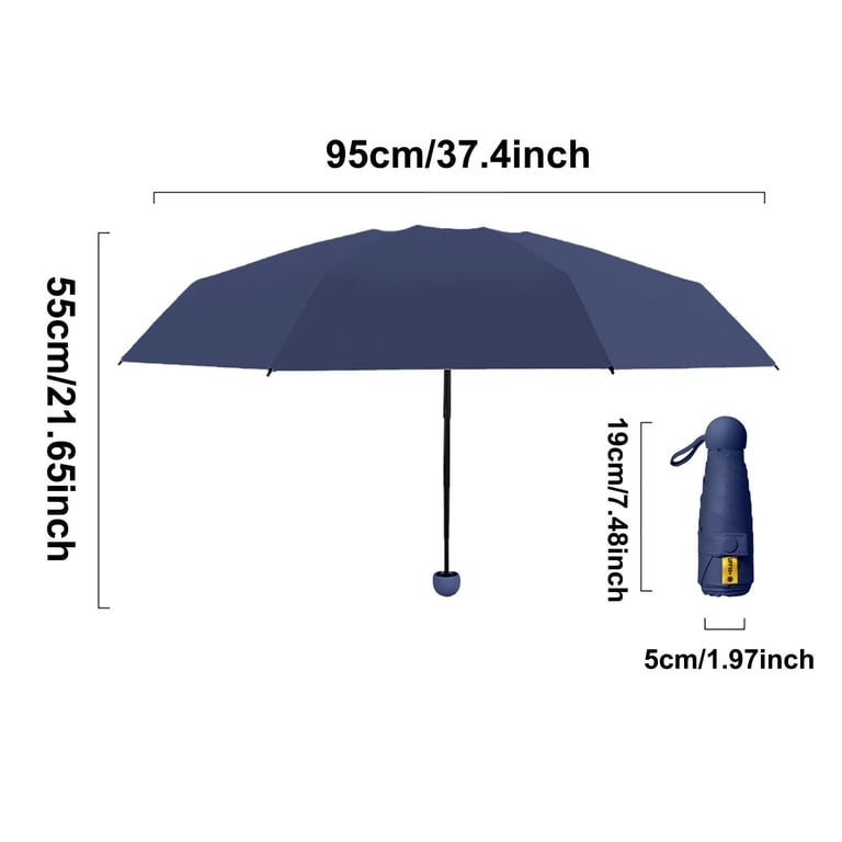 Mini Portable Travel Umbrella with Case, Compact Umbrellas for