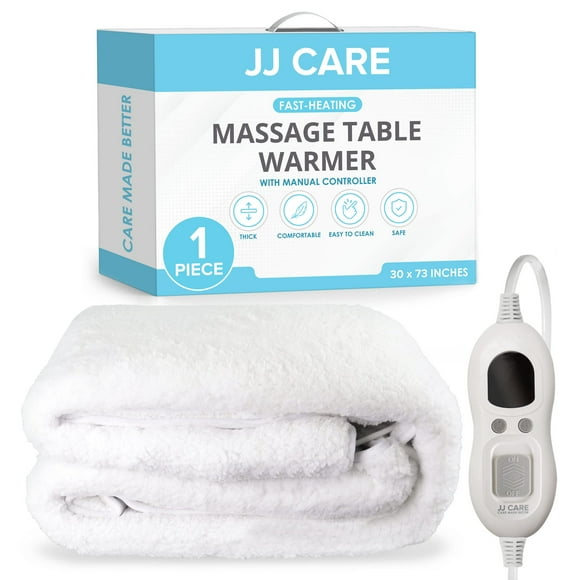 JJ CARE Massage Table Warmer 30"x73", Manual 3 Heat Control Massage Bed Warmer Fleece Pad w/Detachable 13 FT Cord, Table Warmer Massage Therapy w/Overheat Protection, Mas
