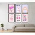 thumbnail image 2 of Trendy Pink Bows Wall Art Coquette Posters for Room Decor Aesthetic Watercolor Light Pink Bow Canvas Prints Preppy Wall Decor Pictures for Girly College Decoration Unframed 8x10in, 2 of 5