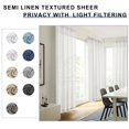 thumbnail image 5 of Hiasan Contemporary Light Filtering Sheer Curtains with Tiebacks, Linen Blend Rod Pocket Curtains for Living room/Bedroom, 52" x 63", Natural, Set of 2, 5 of 5