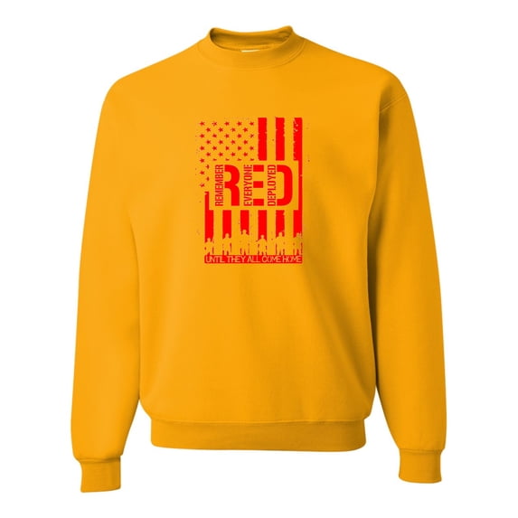 Adult Remember Everyone Deployed RED Friday Sweatshirt Crewneck