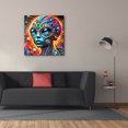 thumbnail image 3 of Epic Graffiti 'Alien's Portrait Vibrant Abstract' by Rey Klimt Canvas Wall Art, 37" x 37", 3 of 8