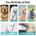 thumbnail image 6 of USB Rechargeable Pet Hair Trimmer with Ceramic Blade Low Noise IPX7 Waterproof for Cats and Dogs, 6 of 7