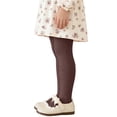 thumbnail image 3 of Pretxorve Kids Girls Tights Solid Knit Bow Dance Stretchy Casual Daily Wear Bottoms Sizes 2-7Y, 3 of 5