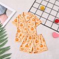 thumbnail image 2 of Pajamas for Women Short Sleeve Button Down Soft Fabric Tops And Shorts Lightweight Breathable Soft Pajama Set Pink XXXL, 2 of 4