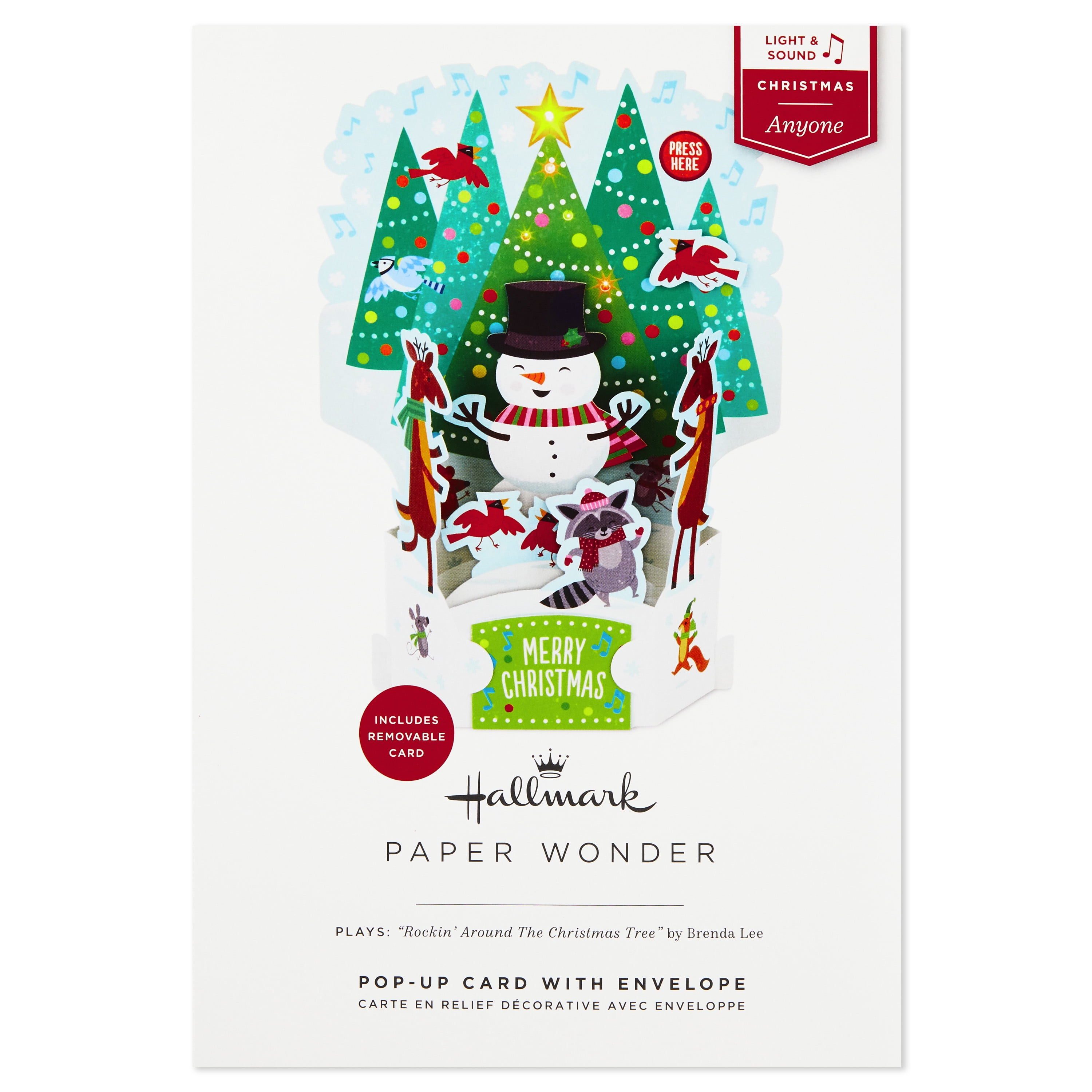Hallmark Paper Wonder Pop Up Christmas Holiday Greeting Cards 8 Cards & Envelope 