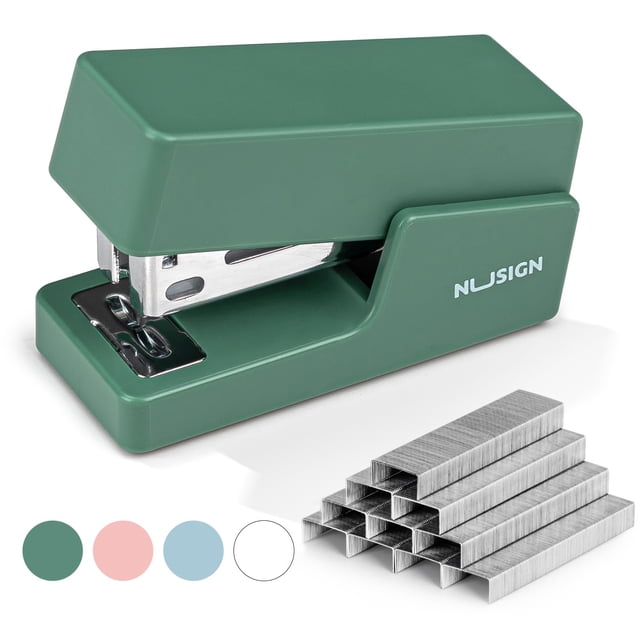 Mini engrapadora NUSIGN para 25 hojas, verde