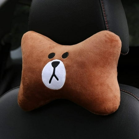 2pcs Car Headrest Pillow Neck Comfortable Soft Seat Head Rest Cushion Universal For Travelling And Home Brown Canada 2pcs Car Headrest Pillow Neck, Brown Car Seat Head Support