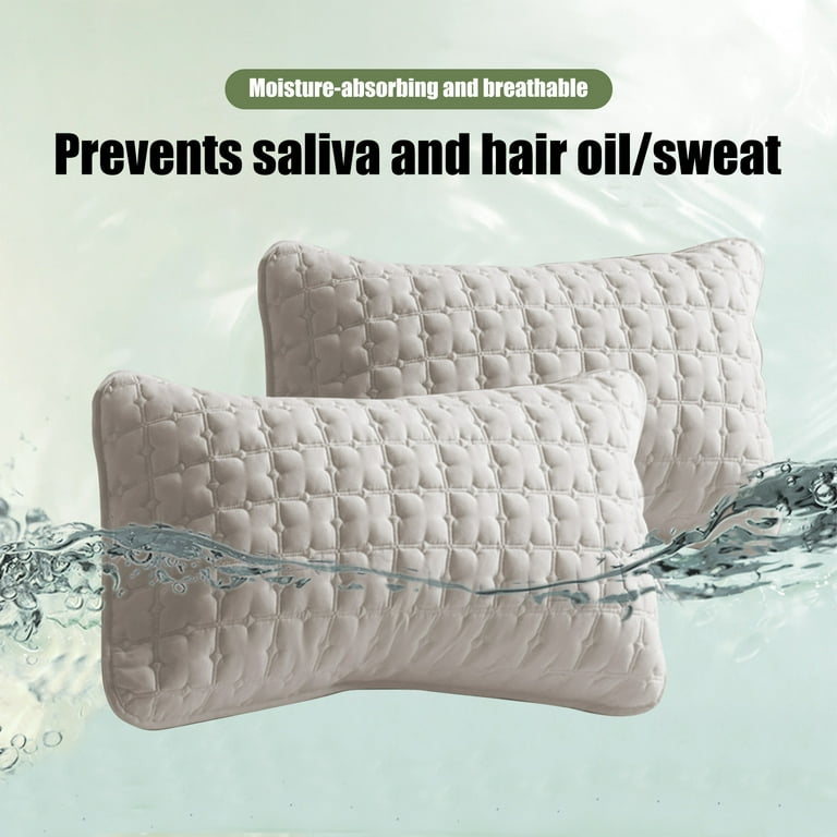 Thick Quilted Pillow Protectors Pair Feather Proof Standard 20x26Inches Extra Soft Ultra Plush White Zippered Set of 2