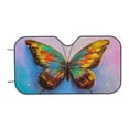 thumbnail image 7 of Picia Oil Painting Beautiful Butterfly Curved Windshield Sunshade Accordion Folding Style Auto Shade for Car Truck SUV Van Blocks UV Ray Sun Visor Protector -Small, 7 of 7