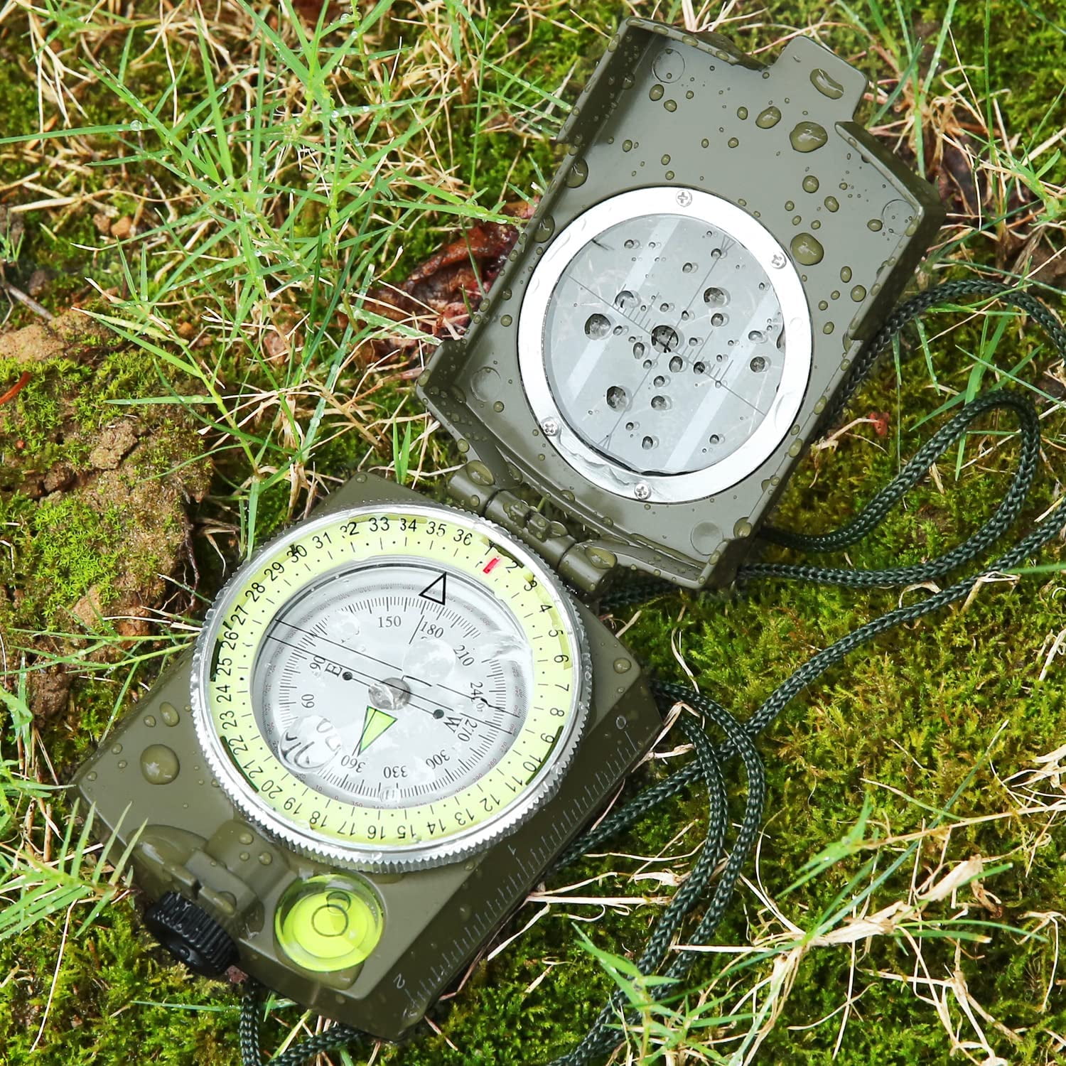 Bearing Compass Boussole Metal Housing Survival Outdoor Camping March  Compass 