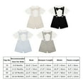 thumbnail image 4 of IBTOM CASTLE Baby Boys 1st Birthday Formal Suit Gentleman Wedding Tuxedo Outfits Bowtie Romper Suspenders Short Pants Baptism Christening Clothes Cake Smash 12-18 Months Navy Blue, 4 of 8