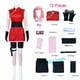thumbnail image 2 of Disfraz de Haruno Sakura para mujer, disfraz de Anime Shippuden, peluca, falda, traje unisex de Ninja, disfraz de Carnaval de Halloween, 2 of 5