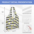 thumbnail image 2 of Xecao's Lemon_1 Canvas Tote Bag is a versatile choice for women, serving as a stylish beach bag, shopping bag,and reusable grocery bag., 2 of 5