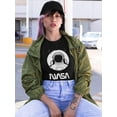 thumbnail image 2 of NASA Nasa Astronaut Over Moon Shaped T-Shirt Women -NASA Designs, Female 3X-Large, 2 of 4