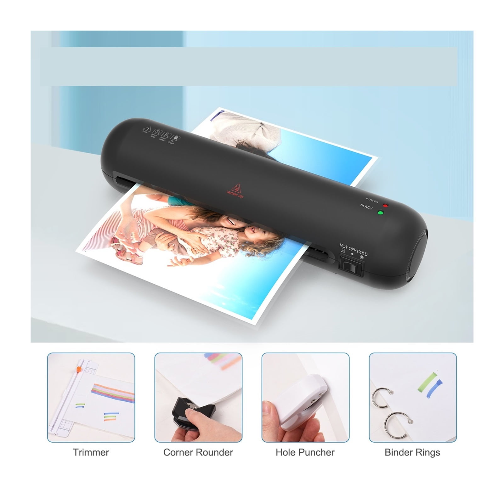 Laminator Photo Document Laminating Machine Support Hot And Cold Lamination 2 Roller System