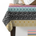 thumbnail image 3 of Boho Tablecloth Rectangle Table Cloth 60x84 , Waterproof Tablecloth Outdoor Table Cloth, Colorful Striped Ethnic Geometric Modern Abstract Art Washable Table Cover for Kitchen Dining Party, 3 of 8