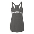 thumbnail image 2 of Wild Bobby State of Massachusetts College Style Women Tri-Blend Racerback Tank Top, 2 of 6