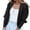 Black, variant on Jjayotai Women's Cropped Cardigan Sweaters, Long Sleeve Open Front Knit Coat, Casual Drop Shoulder Short Shrugs Sweater Coats Khaki L