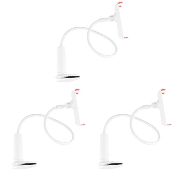 Masteelf 3pcs 74cm Multifunctional Table Cell Phone Mount Holder 360 Adjustable Universal Gooseneck Smartphone Stand for Desk (White)