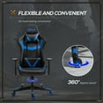 thumbnail image 6 of Vinsetto Gaming Chair with RBG LED Lights and Adjustable Seat Height, Blue, 6 of 9
