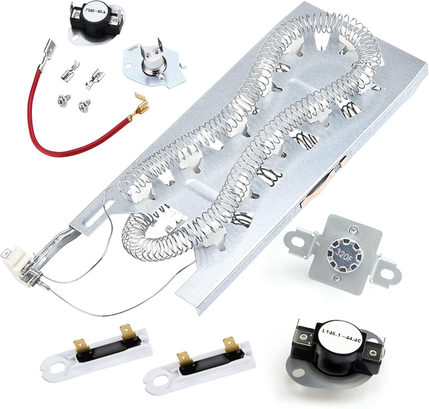 3387747 WP3387747 Dryer Heating Element Compatible with Kenmore Whirlpool Maytag dryer - Replaces PS11741416 W11344457 AP6008281 8527865 AP2947033 PS344597 W11045584