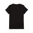 thumbnail image 2 of T-Shirt Femme Imprimé Dessin Animé Chic - Col Rond Décontracté, Manches Courtes, Mélange Polyester Extensible, Lavable en Machine - Parfait pour la Fête des Pères, Fête des Mères, Nouvel An, Festival de Printemps, Saint-Valentin, 2 of 6