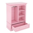 thumbnail image 5 of Open Wardrobe with Hanging Rod, Open Shelves and One Large Drawer, Low Design Close to the Ground for Easy Access, Pink, 5 of 9