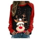thumbnail image 2 of Pntutb Mujeres Casual Navidad Impresión Raglan Manga Larga Camisas Blusa tops Pntutb Pntutb-2170, 2 of 4