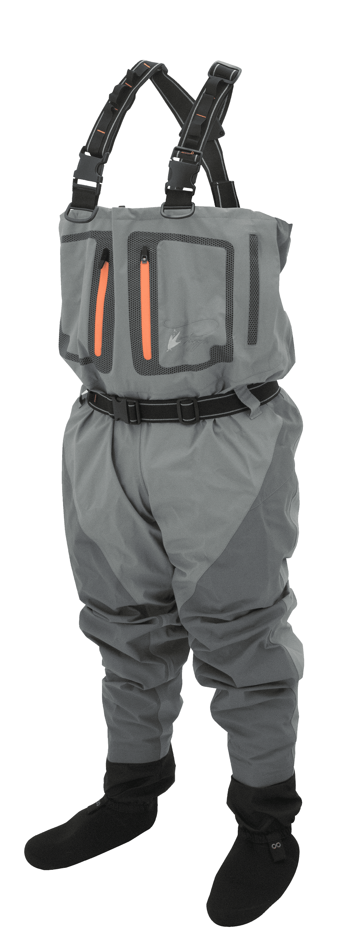Size Small FROGG TOGGS Canyon II Breathable Stockingfoot Chest Wader Gray