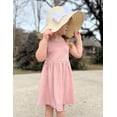 thumbnail image 4 of Arshiner Toddler Girls Summer Dress Back Bowknot Sleeveless Twirly Casual Beach Party Sundress with Pockets, 4 of 6